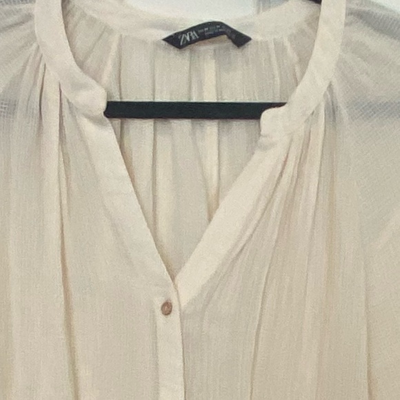 Zara Cream Textured Dress    NWOT - Picture 7 of 9